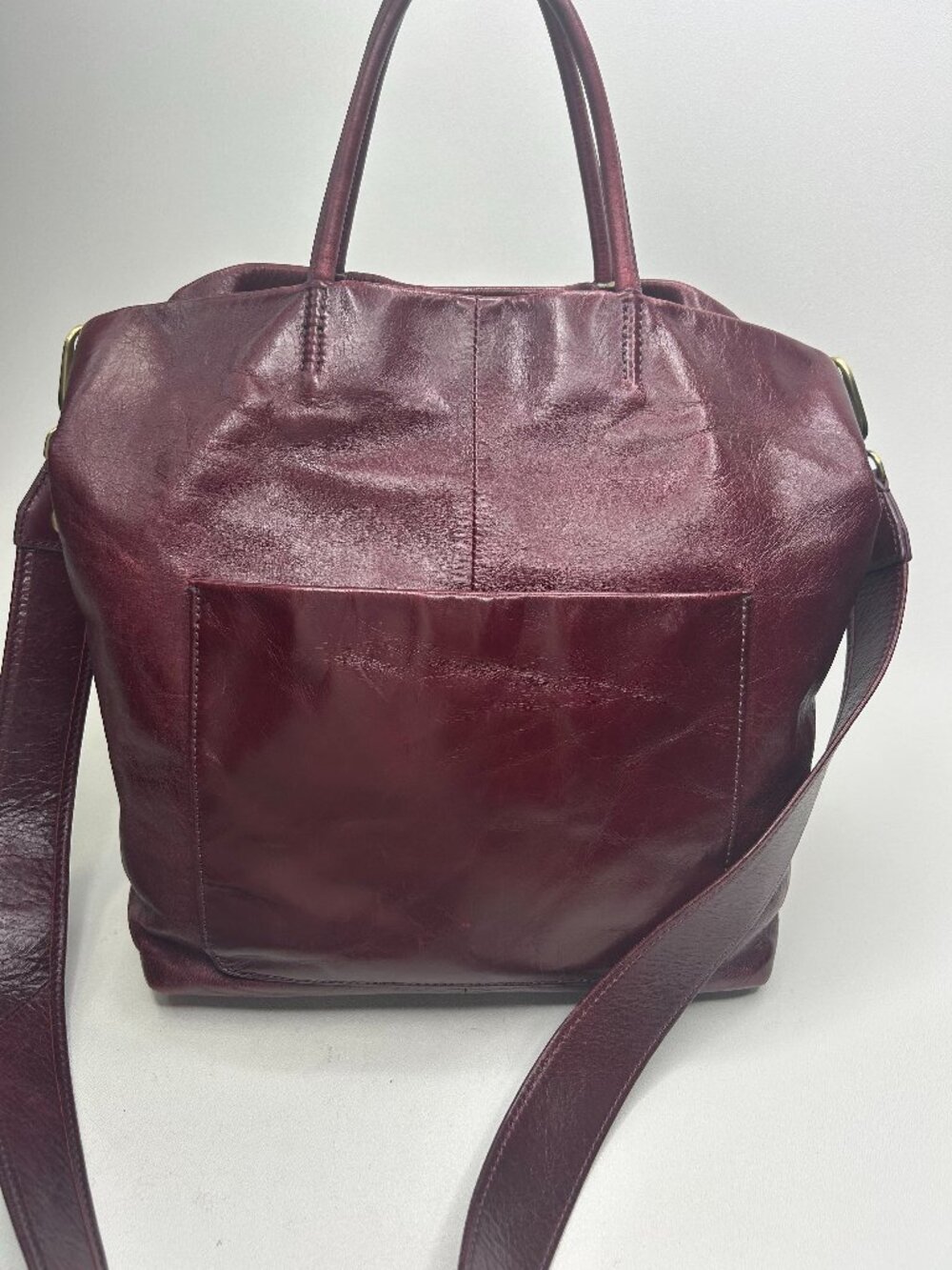HOBO INT'L Leather Tote in Merlot Crossbody Satchel